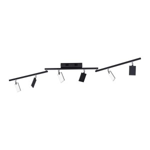 Lampa sufitowa PURE-MIRA 6 - punktowa czarny PaulNeuhaus - 6358-18