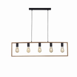 Lampa wisząca sufitowa FRANKY 5 - punktowa czarny LeuchtenDirekt - 15653-18