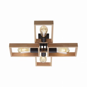 Lampa sufitowa FRANKY 4 - punktowa czarny LeuchtenDirekt - 15656-18