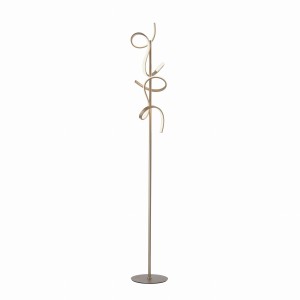 Lampa podłogowa stojąca CURLS 2 - punktowa mosiądz matowy LeuchtenDirekt - 19031-60
