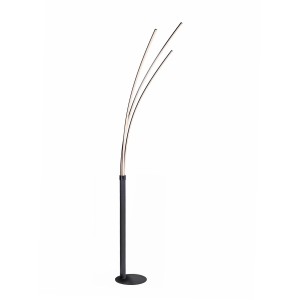 Lampa podłogowa stojąca MAJA 3 - punktowa czarny LeuchtenDirekt - 15383-18