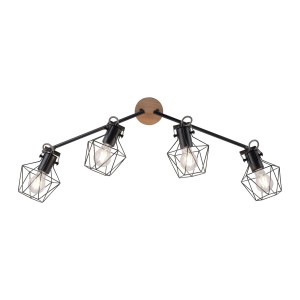 Lampa sufitowa JARO 4 - punktowa naturalnego drewna LeuchtenDirekt - 15674-78
