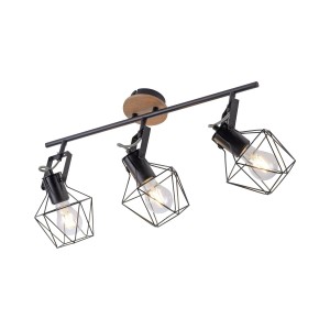 Lampa sufitowa JARO 3 - punktowa naturalnego drewna LeuchtenDirekt - 15673-78
