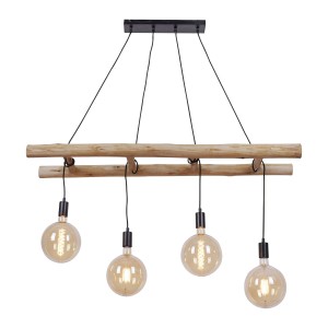 Lampa wisząca sufitowa EDGAR 4 - punktowa czarny LeuchtenDirekt - 15025-18